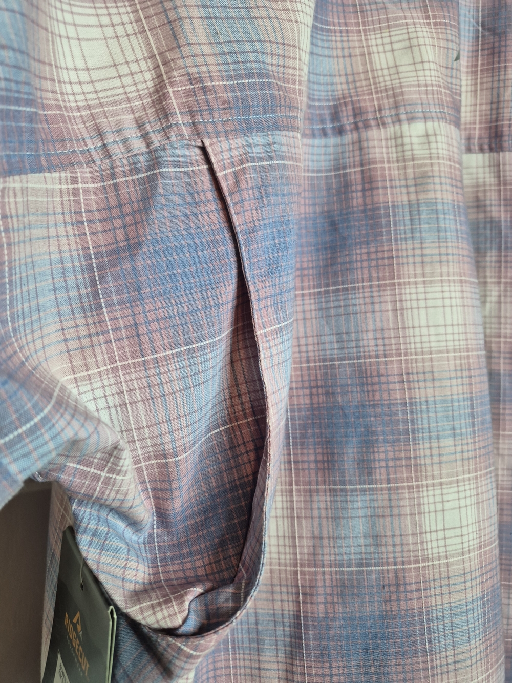 Ridegecut Womens Short-Sleeve Plaid Shirt - Pink & Blue Size Xl - Picture 6 of 11